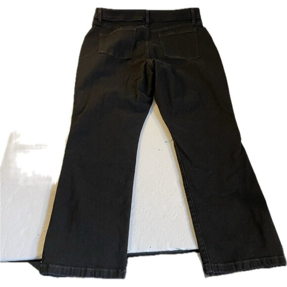 L.L. Bean True Shape Jeans Womens Size 16p Black Straight Leg Classic High Rise - Picture 2 of 9